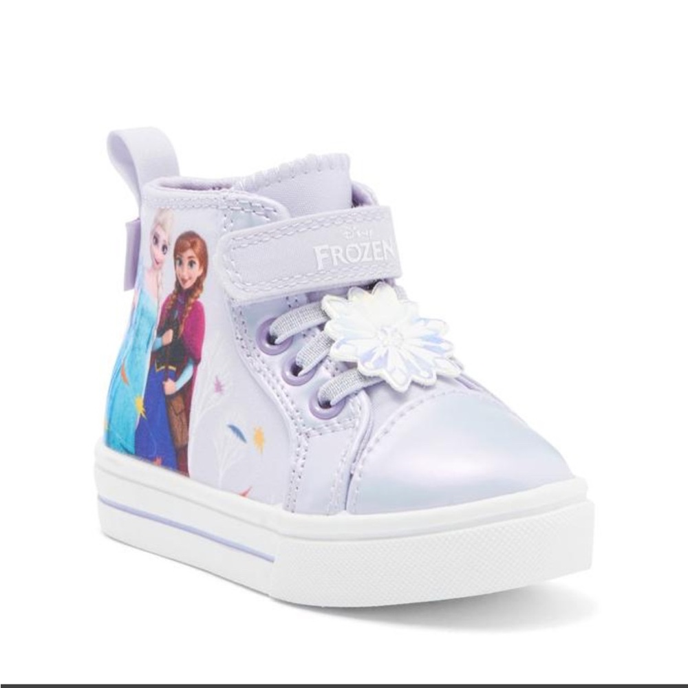 Girls Harper Canyon Frozen Elsa And Anna Purple High Top Sneakers Size 10